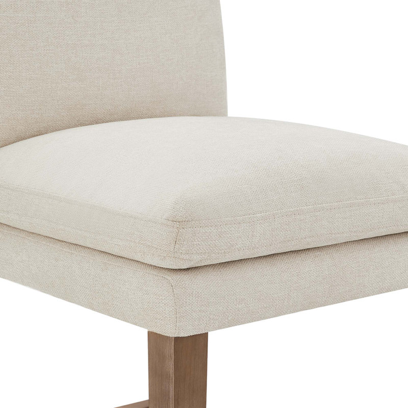 Tabouret de comptoir rembourré Brinley, Chenille de lin Milo