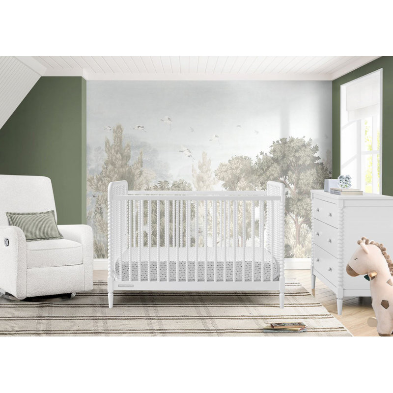 Saint 4-in-1 Convertible Crib, Bianca White, Crib