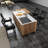 22" Bar Stools Set of 4, Counter Height Bar Stools with PU Upholstered Seat, Metal Frame Kitchen Bar Chairs with X-Design Back and Footrest for Kitchen Island, Counter Bar, Dining Room-1040631703