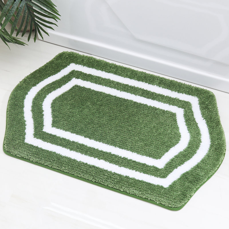 Non-Slip Bath Rug, Green, 43.2cm W x 68.6cm L