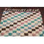 Tapis de couloir damier marocain noué à la main 3 x 13
