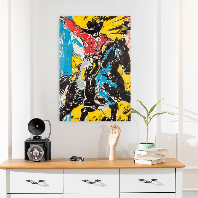 Art contemporain Art cheval contemporain, H 24 po x l 16 po