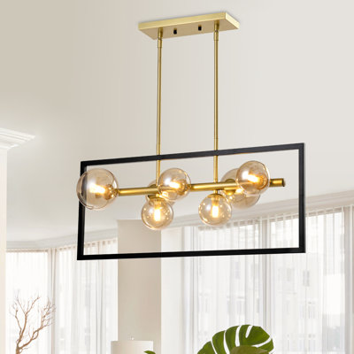 Linley 7 - Light 30.7"W Dimmable Square / Rectangle Chandelier