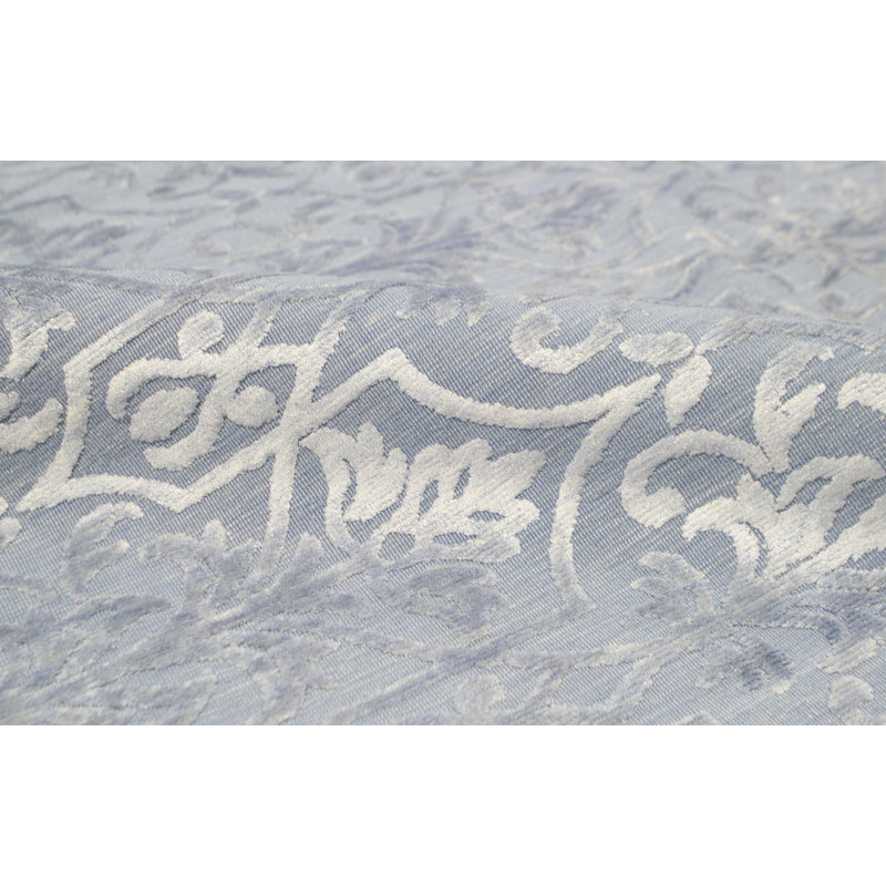 Ikat Area Rug in Light Blue
