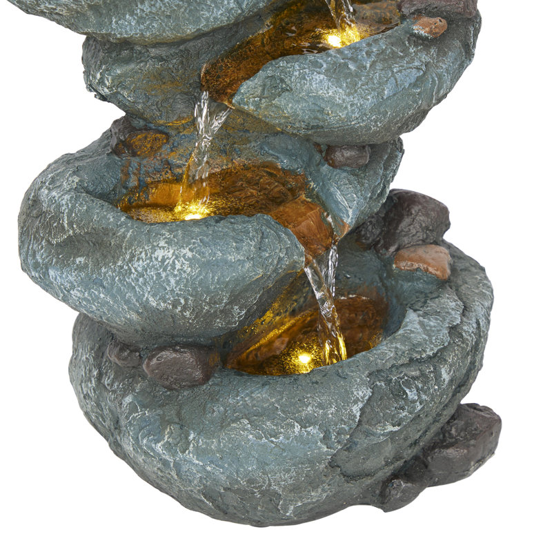 Fontaine à 3 niveaux avec lumières DEL