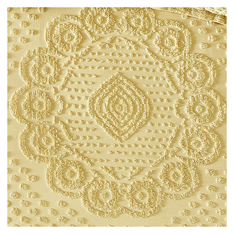 Heirloom Collection 100% Cotton Chenille Twin Bedspread Set, Traditional Medallion Coverlet with Matching Sham, OEKO-TEX Certified, Soft, Breathable, Machine Washable, All-Season, Yellow