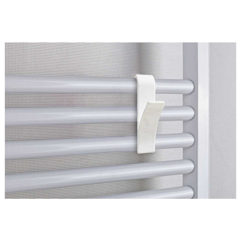 White Plastic Portable Over the Door Towel Hook Set