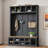 Modern Hall Tree With Seating Bench, 13 Compartments And Coat Rack-2068694459