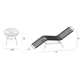 Ehrlich Outdoor Powder Coated Steel Chaise Lounge Set with Table