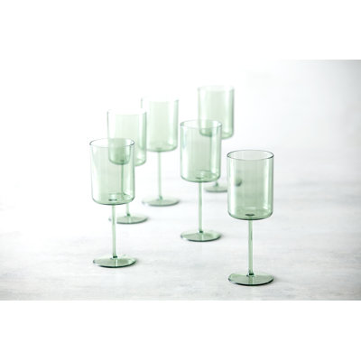 Fortessa Urbo Outdoor CoPolyester, 15 Ounce Red Wine (Set of 6), Sage Green