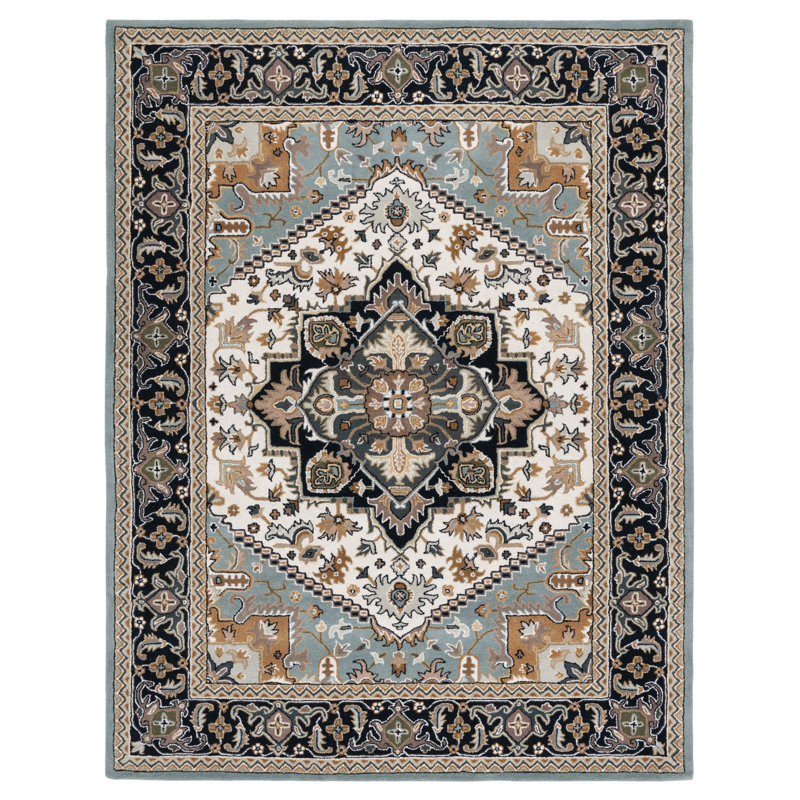 Heritage Hand Tufted Wool Oriental Rug, Rectangle 9' x 12'