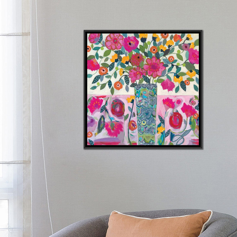 «Amazing Vase», impression sur toile, H 26 po x l 26 po x P 1,5 po, Toile avec cadre noir, Pas de tapis