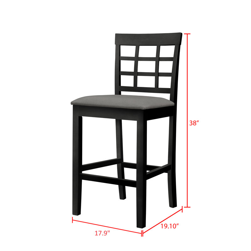Chaise de comptoir Ance (ensemble de 4), Noir