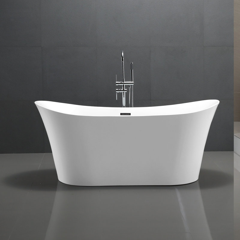 67'' x 28'' Freestanding Soaking Acrylic Bathtub