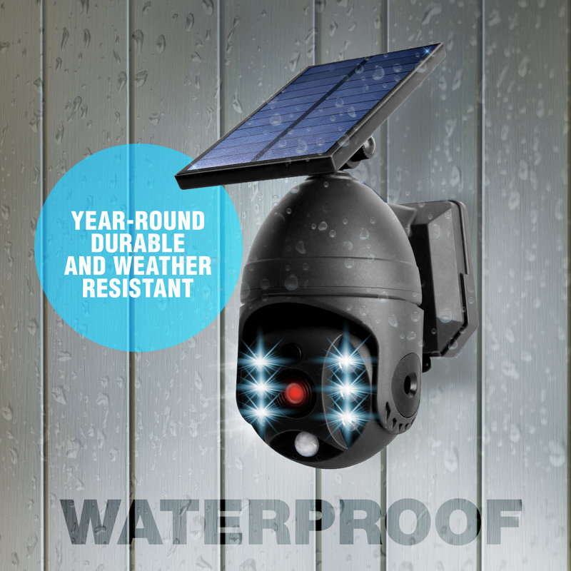 LED Solar Power Spot Light with Motion Sensor, Black
