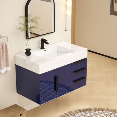 Meuble-lavabo mural simple l 36 po x P 20 po x H 22 po