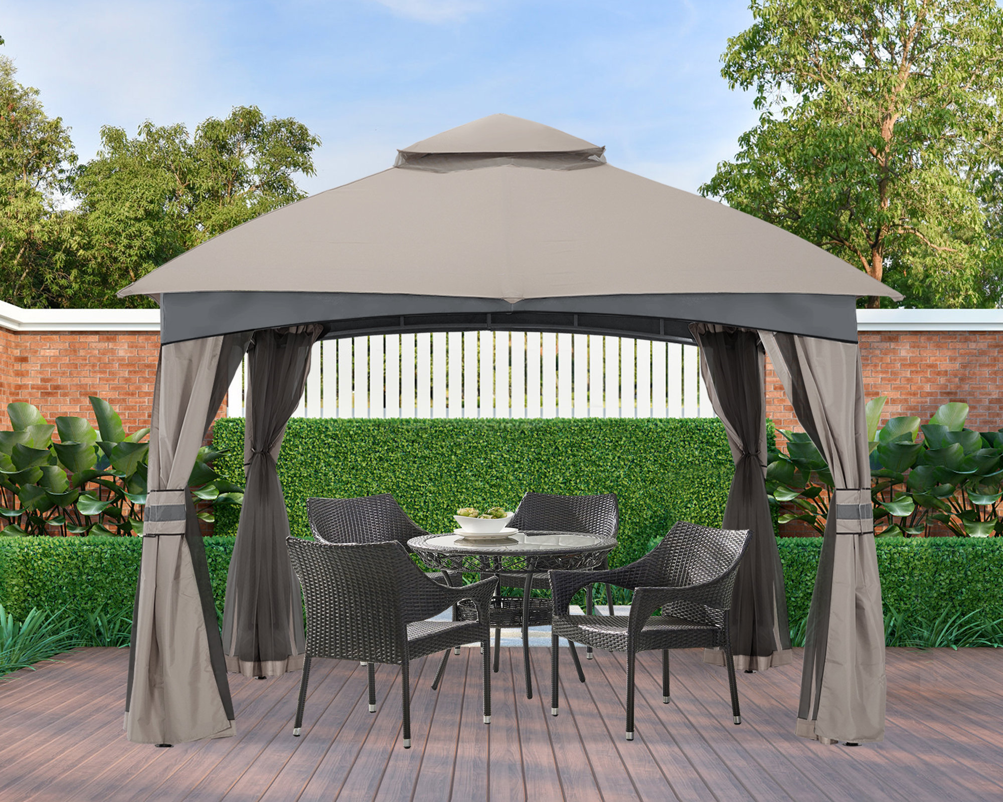 ABCCANOPY The Soft Roof Gazebos Steel Patio Gazebo & Reviews | Wayfair