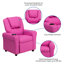 Contemporary Kids Recliner with Cup Holder and Headrest-912585367