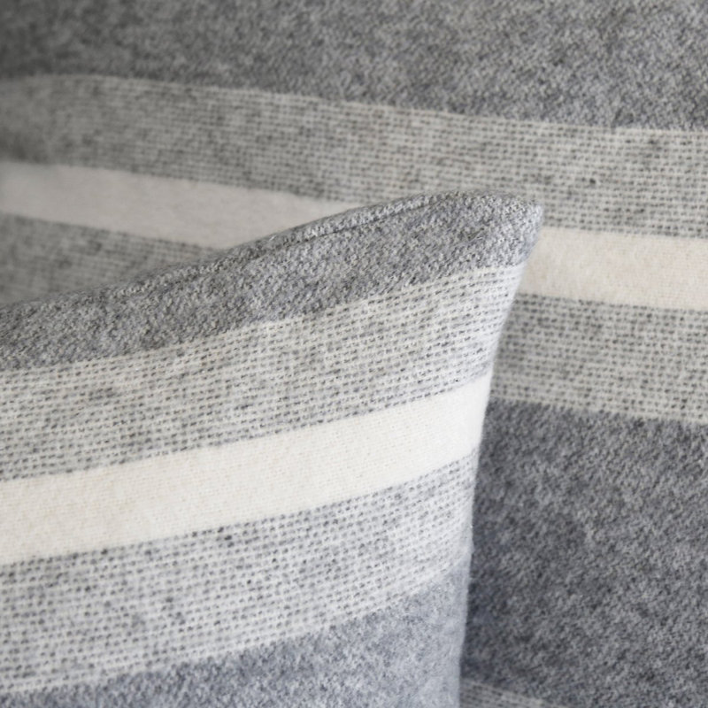 Alpine King Gray Cotton Woven Throw Blanket
