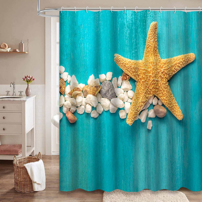 Bannière carrée en forme d'étoile de mer avec 12 crochets Sea Star, L 72 po x l 78 po