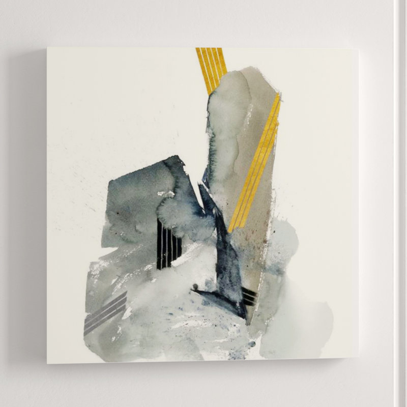 Rocky Island I Print by Sara Brown, Gilded Gold and Silver, 24" H x 24" W