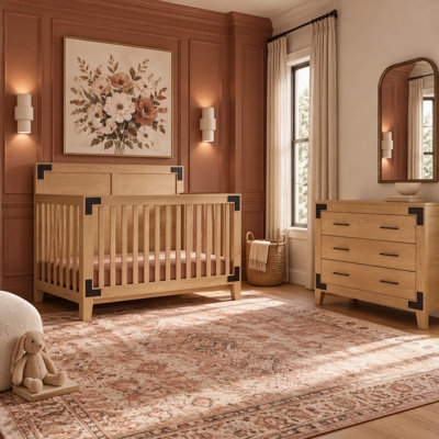 Lucas 2 -Piece Nursery Furniture Set with Height Adjustable Standard Crib
