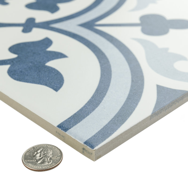 Carreau de céramique encaustique pour plancher et mur 10 po x 10 po Arte