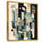Toile avec cadre flottant or