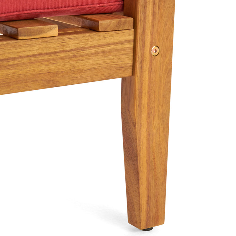 Peyton Love Seat + Coffee Table, Red, Brown