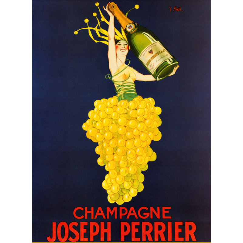 Champagne Joseph Perrier, H 18 po x l 13 po