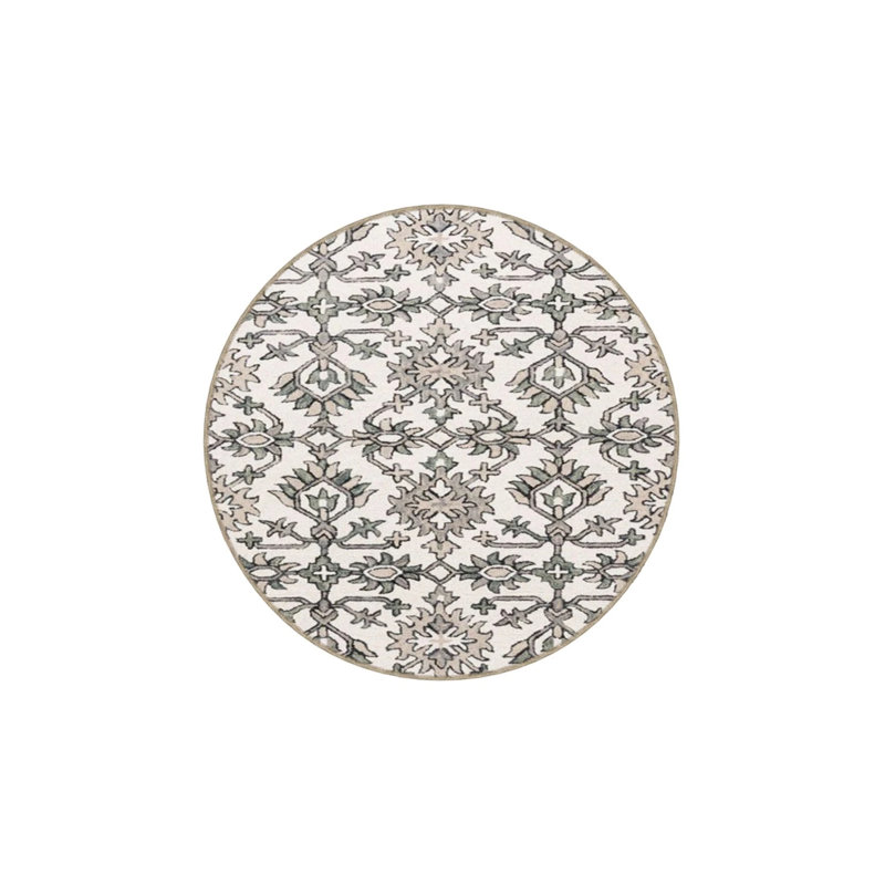 White Themed Gray Floral Patterned Decorative And Woven Based Washable Carpet, Runner 2'6" x 9'11"