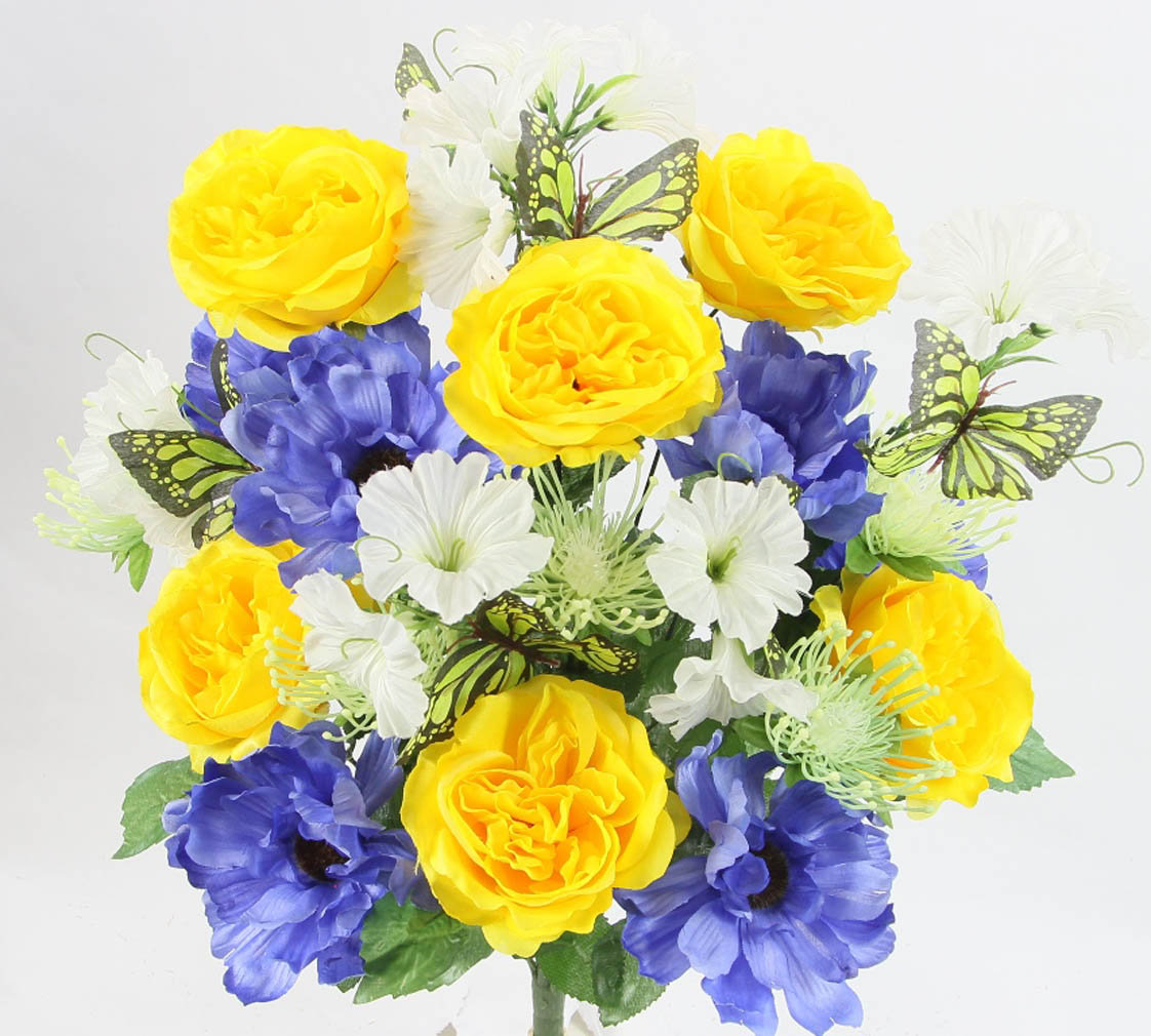 Artifical Spring Roses Primrue Artificial Spring Flower Roses Floral Arrangement | Wayfair