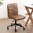 Faux Leather Mid Back Swivel Computer Task Desk Chair-91696632-101109633