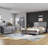 Dulane 2 Pieces Modern Highlgloss Bedroom Set, Gray-114143723