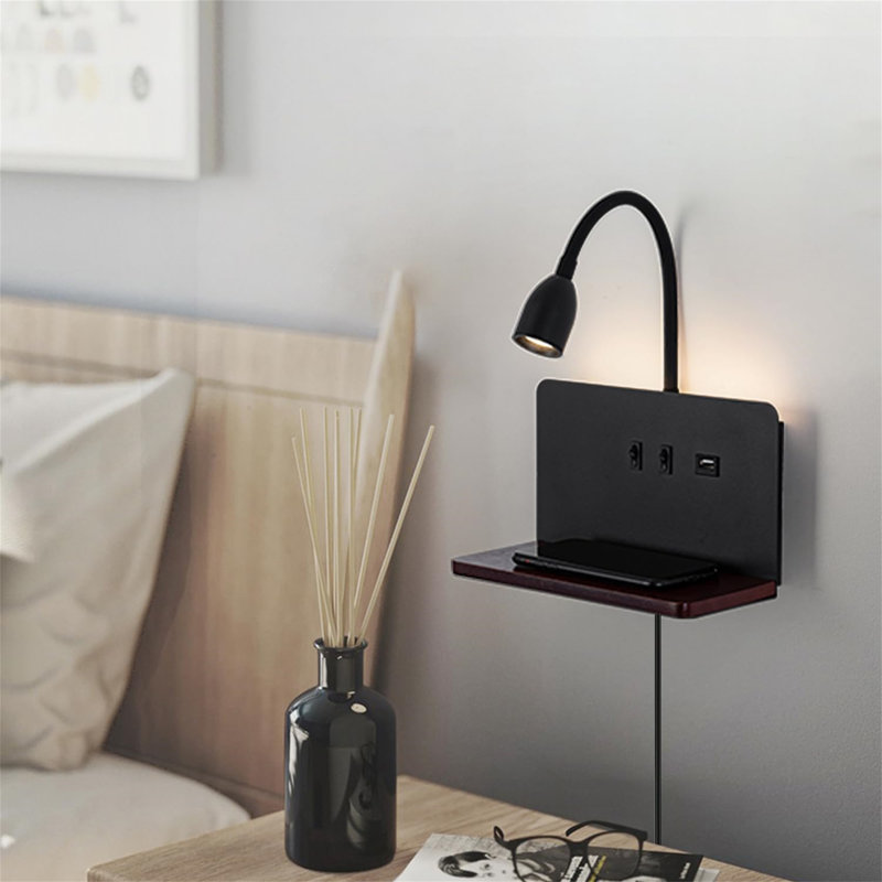 LED Plug-in Spotlight, Black