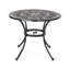 Table de salle à manger d'extérieur ronde en fonte d'aluminium, cuivre brillant