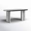 Arian Oval Marble Dining Table-98537494