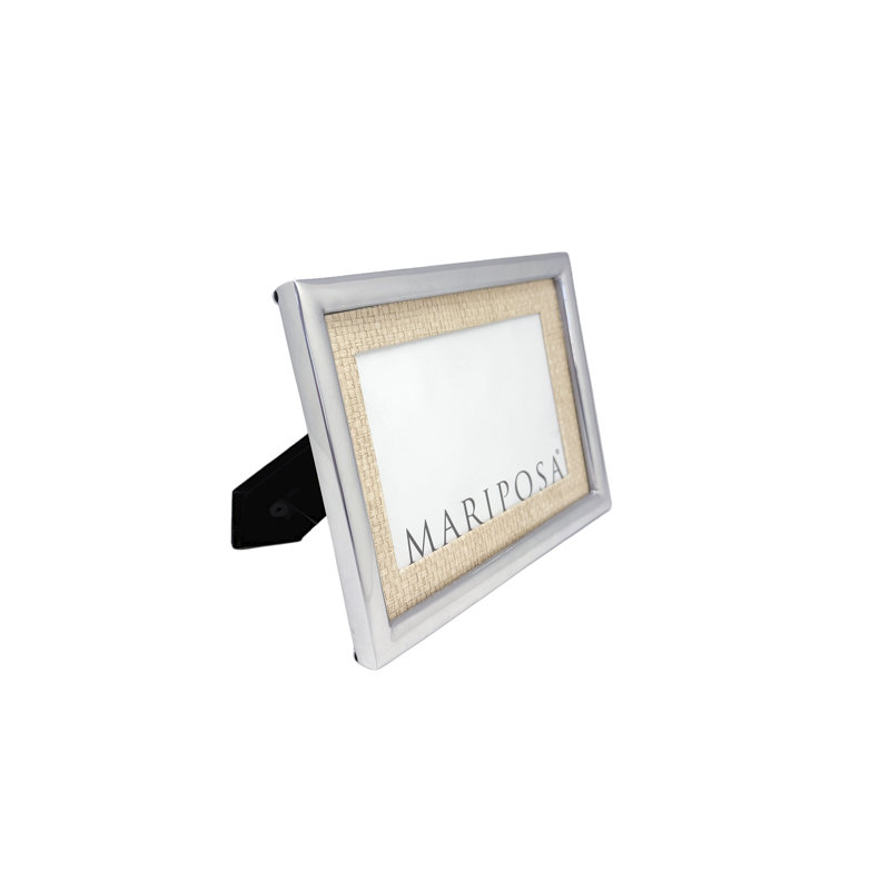 Faux Grass Cloth Picture Frame, Beige