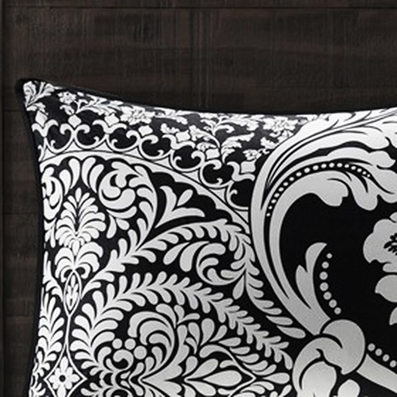 Édredon noir très grand - 7 pièces en coton avec literie décorative pour broderie magnifique, Noir