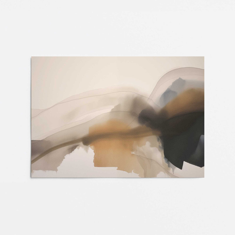 Imprimé rustique noir élégant, Sans cadre, papier, H 12 po x l 16 po