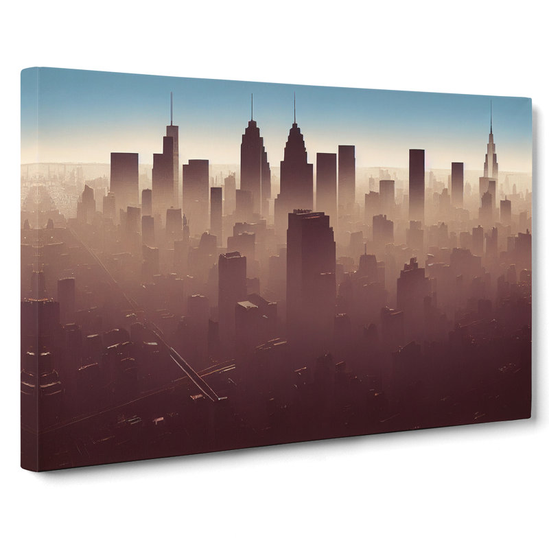 Modern New York Skyline - Wrapped Canvas Print, 35cm H x 50cm W x 3cm D