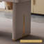 Bureau 5 tiroirs kaki + doré fritté en L + bois massif + acier inoxydable-917207094-917207092
