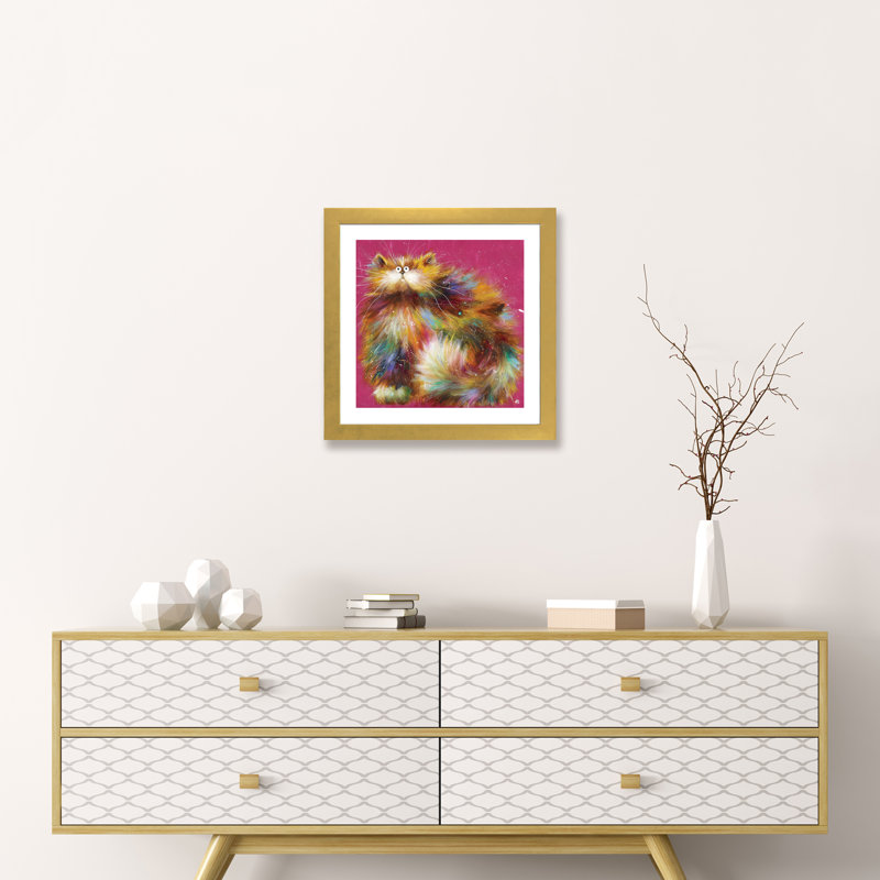 « knickerbocker » par kim haskins-impression sur image, H 16 po x l 16 po x P 1 po, Papier encadré doré