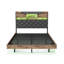 Floating Industrial Storage Bed Frame With Charging Station, App Control LED & Hidden Headboard Compartment, 140X200cm Double / 160X200cm King-1767232483