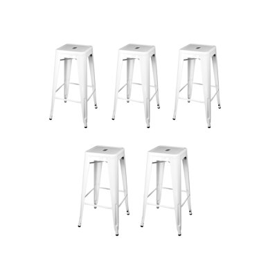 Hi Gloss Style Metal Barstool, No Back By Chivari