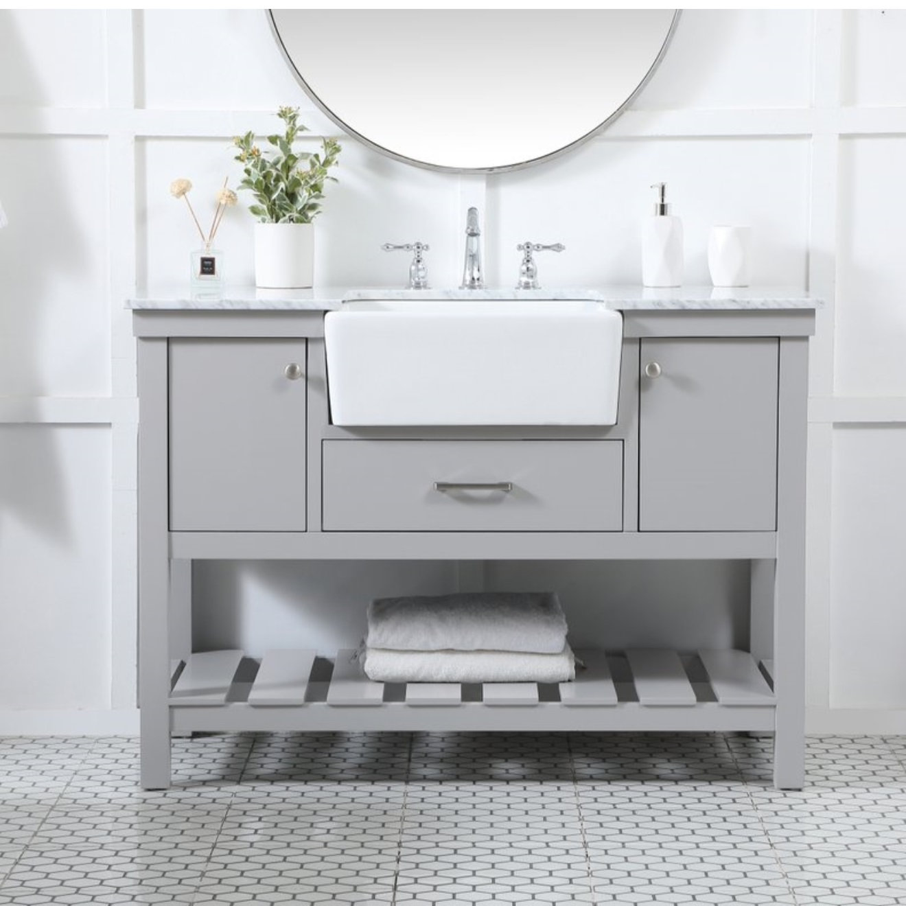 Pelaghia 48'' Single Bathroom Vanity, Gray