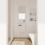Lavabo pour salle de bain, 16 po, portes à fermeture en douceur, fixation murale pour petits espaces de salle de bain, lavabo en pouces, charnières de porte, design élégant