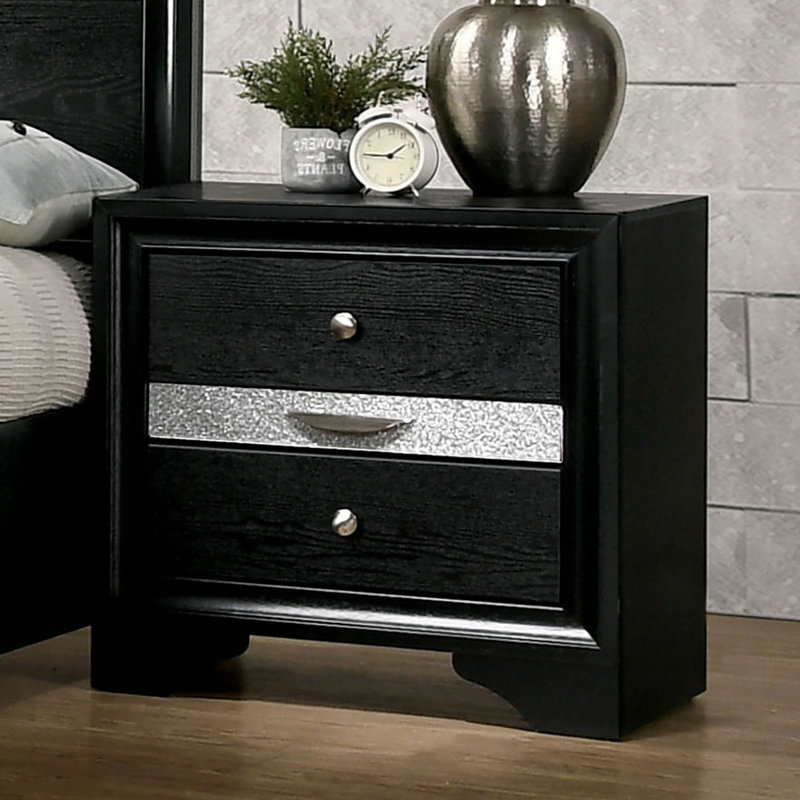 Table de chevet Modern, Noir