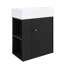 Ensemble de meuble-lavabo mural 21,6 po avec lavabo, ensemble de meuble-lavabo mural simple avec armoire et tablette de rangement à deux niveaux sur le côté gauche, armoire de rangement avec lavabo en céramique pour la salle de bain-735938032