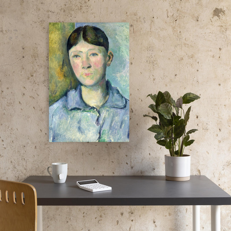 Portrait de Madame Cézanne, 1885-1890, estampe d'art mural contemporain abstrait impressionniste, H 18 po x l 12 po